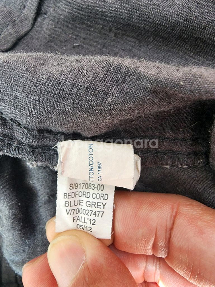 GAP 갭 코듀로이 팬츠 팜. 33사이즈 블루그레이 색상 골덴 바지--6