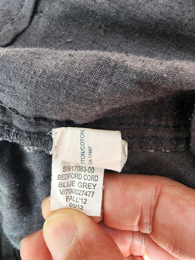 GAP 갭 코듀로이 팬츠 팜. 33사이즈 블루그레이 색상 골덴 바지--6