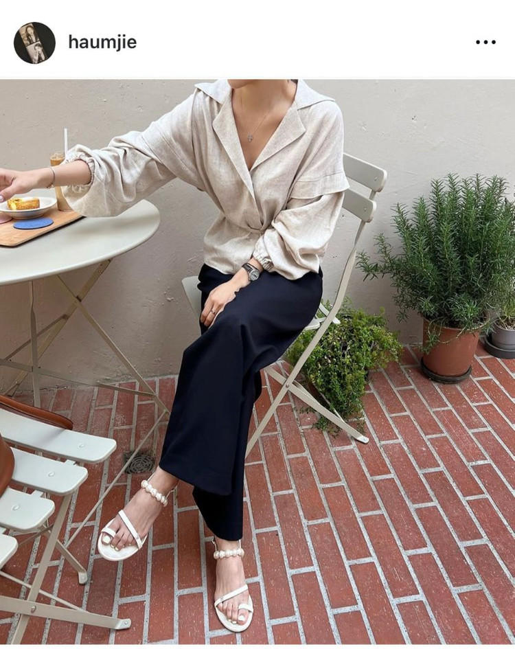 아디세떼흐 루미 린넨 블라우스 미착용 택포 루흐--2