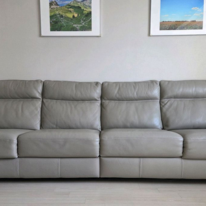 한샘 도무스 4인용 천연가죽 소파 이미지