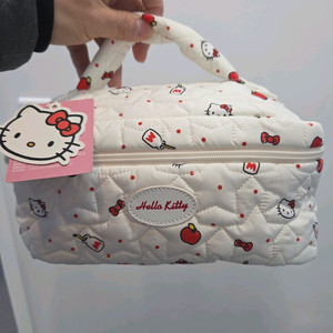 헬로키티 퀼팅 파우치,화장품 가방,여행용 파우치 이미지