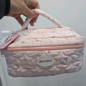 헬로키티 퀼팅 파우치,화장품 가방,여행용 파우치 이미지