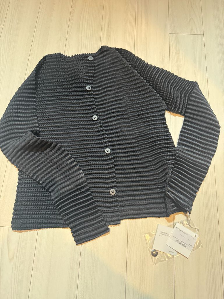 이세이미야케 스웨이드 라이크 가디건--3