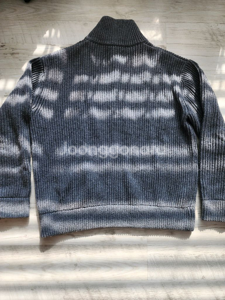 남자 그레이 니트 집업 팜. L(105~110)사이즈--1