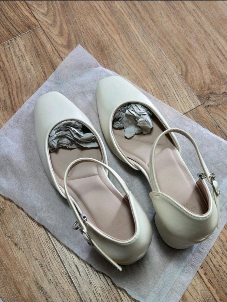 [1회착용] 착한구두 메리제인 펌프스 힐 아이보리 230 이미지