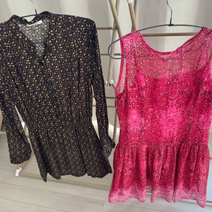 여성 원피스 2벌 일괄 판매 / 프리사이즈 / 착샷 있음