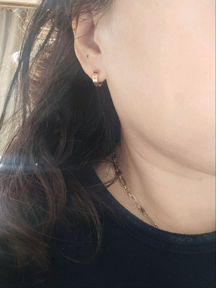 18k핑골드 데일리 귀걸이--6