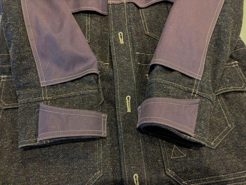 [L] 콜림보 캔버스백 더블매키노 헌팅자켓--9