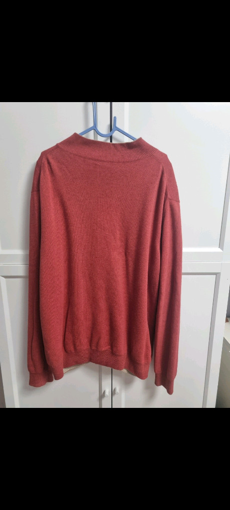 이태리제 카날리 벽돌색 니트 집업 스웨터 105사이즈 canali 이미지