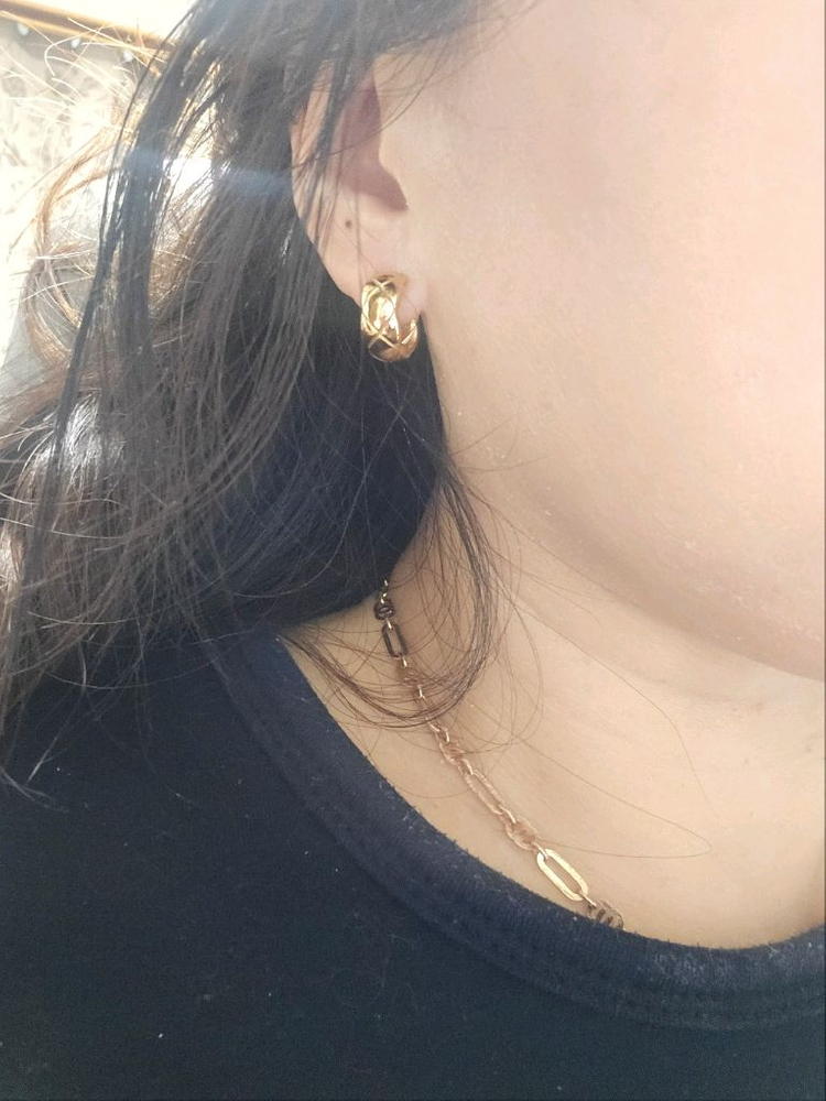 18k핑골드 데일리 귀걸이--8