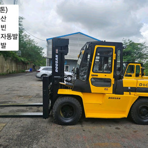중고지게차 두산 D60S 디젤 6톤 지게차 (캐빈, 편개식자동발, 덧발)