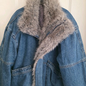 #마지막 할인! 퍼 카라 데님 자켓(새상품)