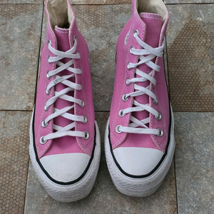 (230)컨버스 척테일러 올스타 리프트 하이 핑크 스니커즈 운동화