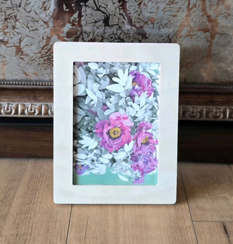 액자&엽서모두새것/정인수 전북 여성 화가 펜화 사진 액자 모란--3