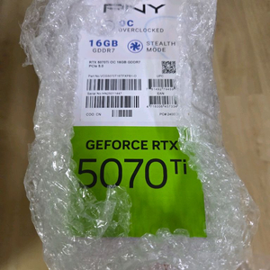 PNY 지포스 RTX 5070 Ti OC D7 16GB Triple Fan STCOM 새제품