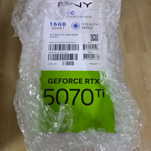 PNY 지포스 RTX 5070 Ti OC D7 16GB Triple Fan STCOM 새제품