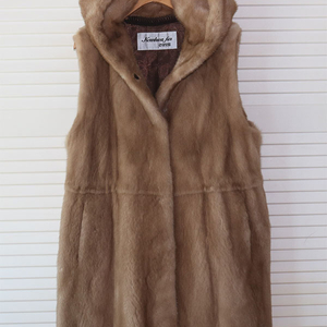 근화모피 밍크 후드 베스트 밍크코트