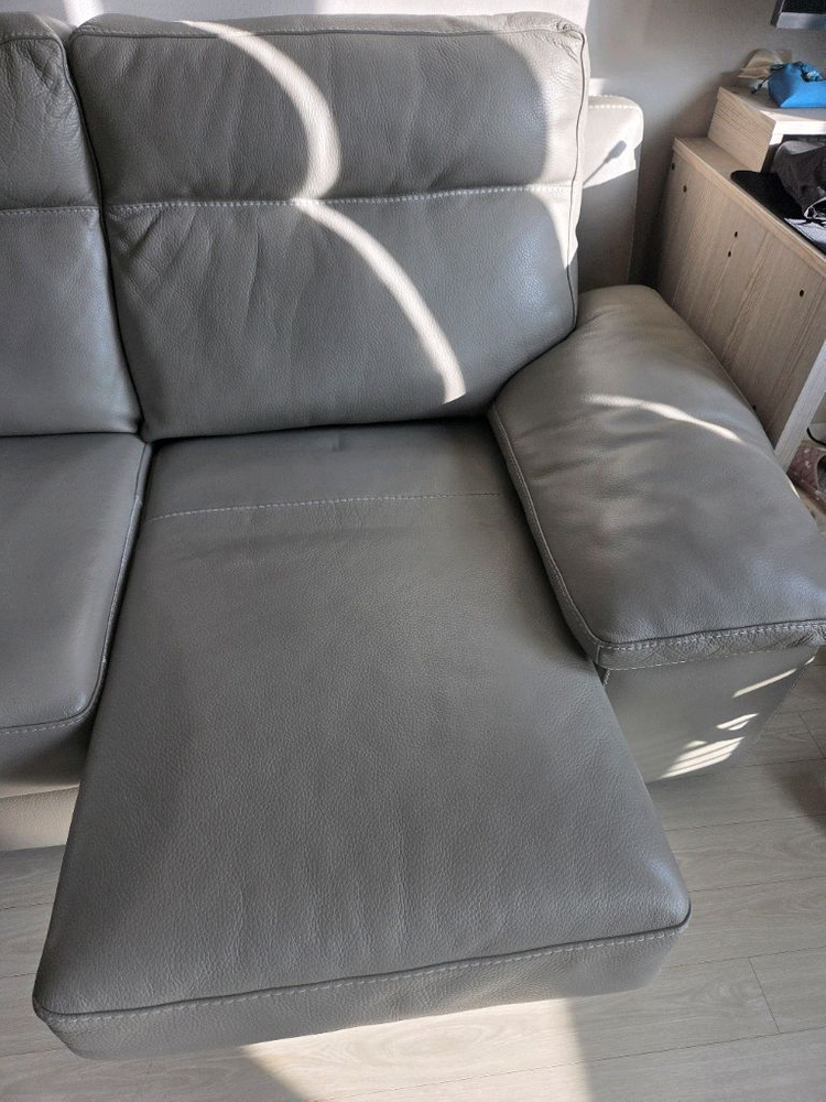 한샘 도무스 4인용 천연가죽 소파 이미지