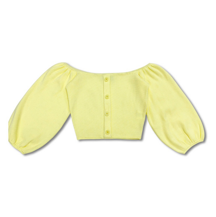 (새상품) 페일제이드 오프숄더 니트 레몬 옐로우 프리 이미지