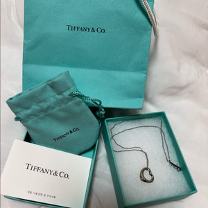 티파니앤코 엘사퍼레티 오픈하트 실버 목걸이 16mm 이미지