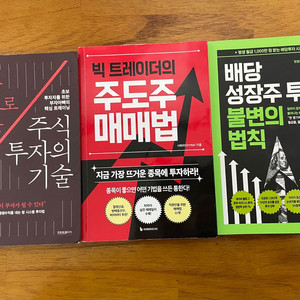 주식투자 서적[빅트레이더의 주도주 매매법 등 3품목]일괄