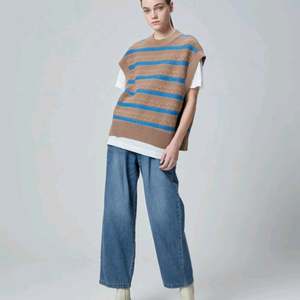 시스템 SYSTEM 22 컬러 라인 니트 베스트 (F)