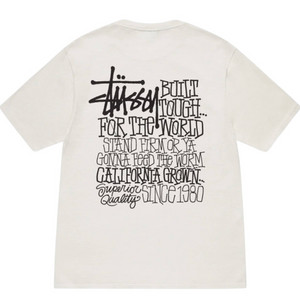 스투시 캘리포니아 그로운 피그먼트 다이드 티셔츠 내츄럴