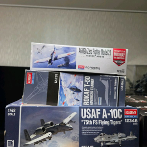 1/48 아카데미 t-50,s6m2b zero, a-10 이미지