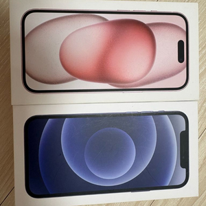 아이폰 15 핑크 박스 아이폰 12 블랙 박스