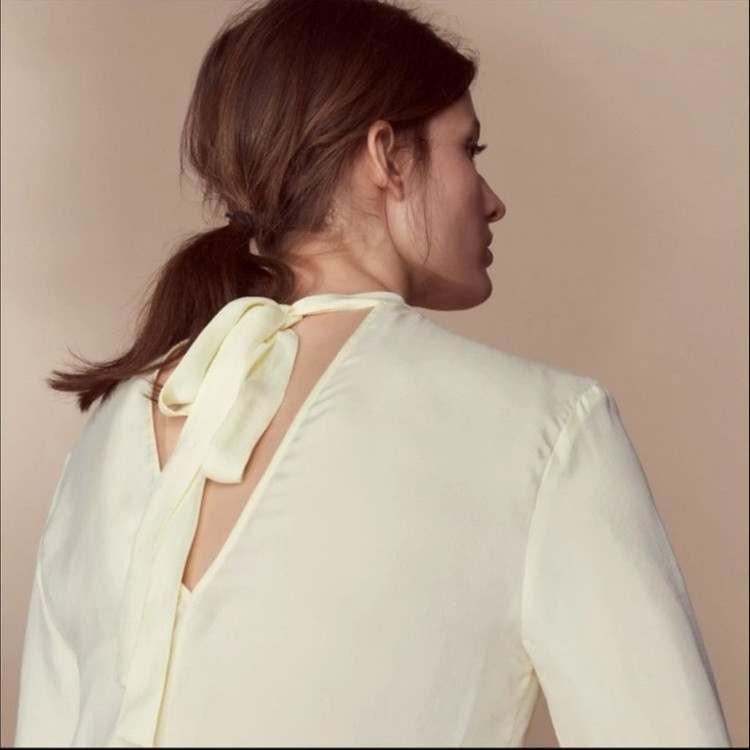 산드로 백리본 블라우스 사이즈 36--0