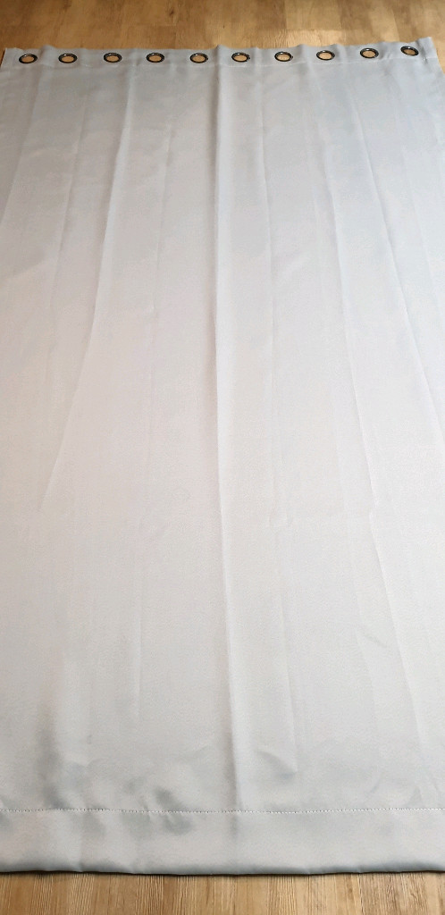 쉬즈홈 트루디 아일렛 암막 커튼 4P (아이보리, 그레이)--2