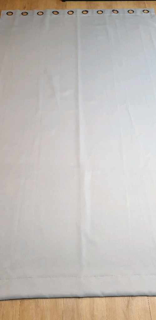 쉬즈홈 트루디 아일렛 암막 커튼 4P (아이보리, 그레이)--4