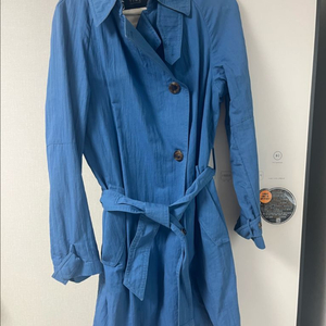 타임 포스트모던 블루 트렌치코트