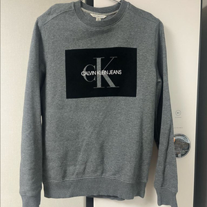 캘빈클라인 진스 로고 기모맨투맨 그레이 S