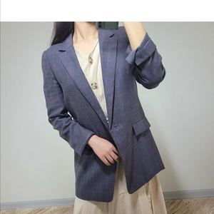 제인송 린넨체크자켓 55 (네이비, 베이지)