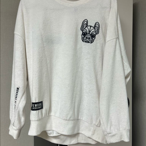 라이프워크 불독 맨투맨 화이트 색상 FREE 사이즈