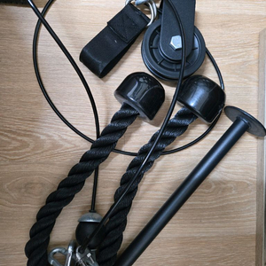 DIY 헬스 용품 홈트 튜빙 도르래 풀업 삼두 운동 기구 세트