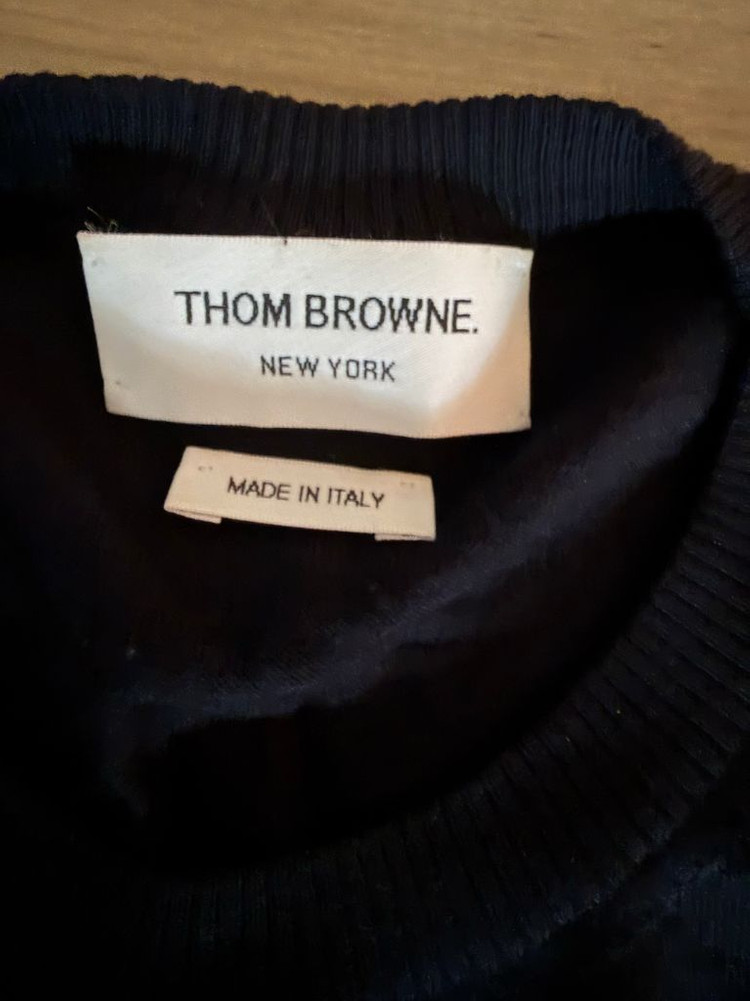 톰브라운 메리노 울 니트 네이비 4size--1