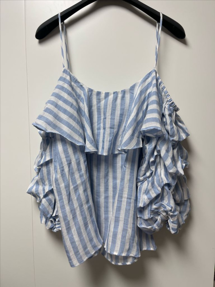 자라 스트라이프 오프숄더 블라우스 S사이즈 이미지