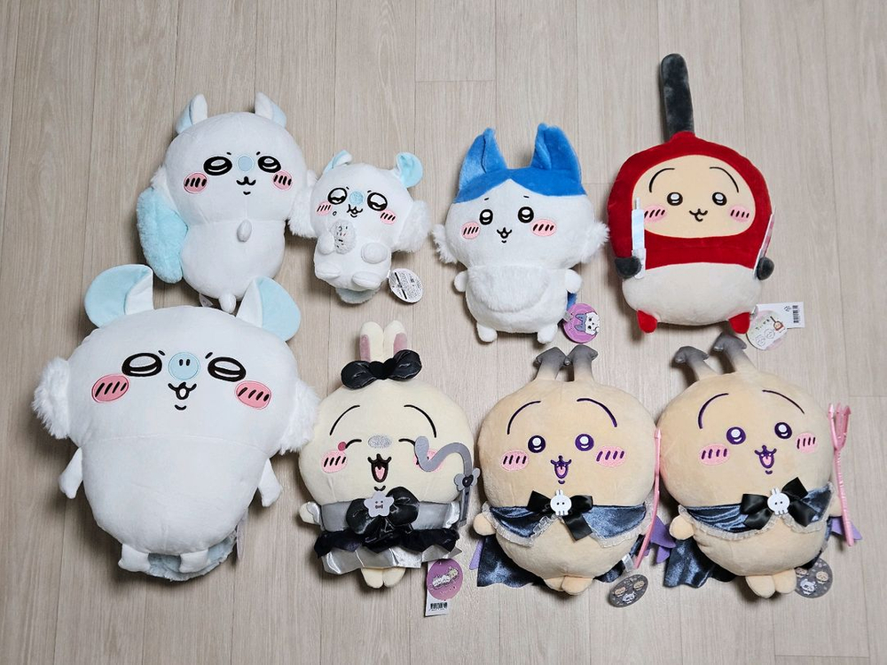 (새상품) 정품 치이카와 중형 대형 인형 누이 우사기 하치와레 모몽가 이미지