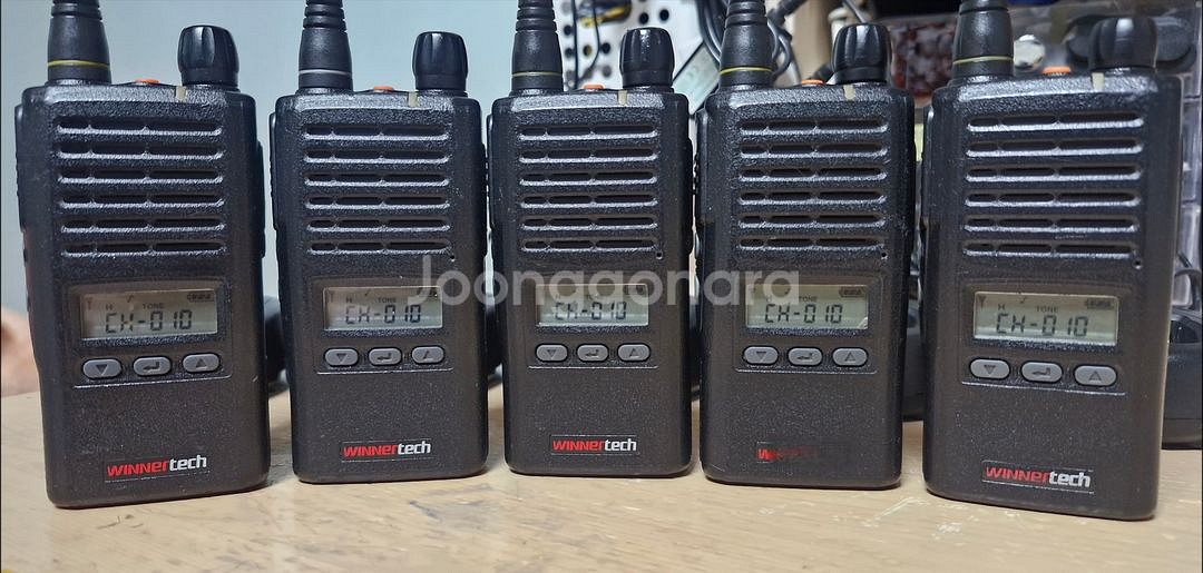 국산 윈어텍 업무용 무전기 xp-400 5대 일괄 중고판매--1