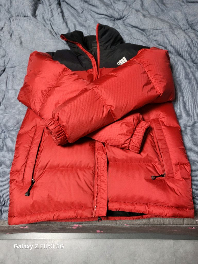 <노랑.빨강 일괄4만원> 아디다스 S (85) 오리털 숏패딩--1