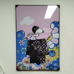 스누피 카이카이키키 무라카미다카시 대형 그림액자 그림 액자 팝아트 인테리어소품 명품그림 명품액자 꽃 선물 가방 이미지