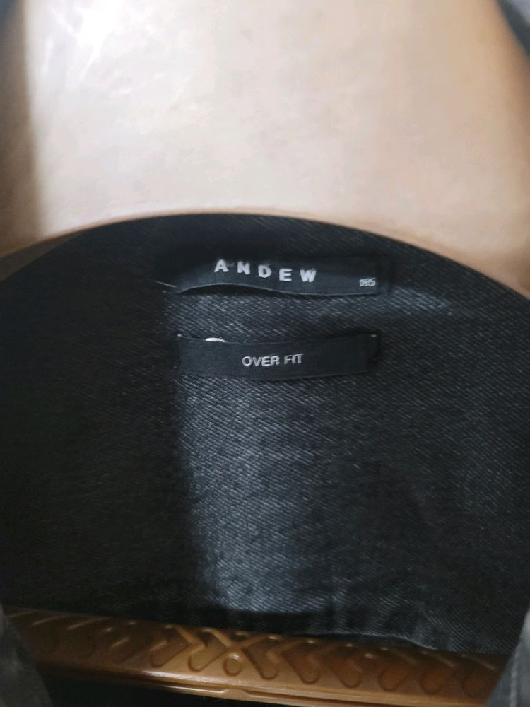 ANDEW 오버핏 데님 흑청 트러커자켓 105사이즈 상태굿--3