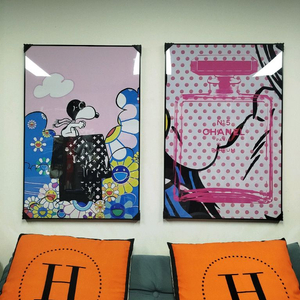 스누피 카이카이키키 무라카미다카시 대형 그림액자 그림 액자 팝아트 인테리어소품 명품그림 명품액자 샤넬 향수 넘버5 이미지