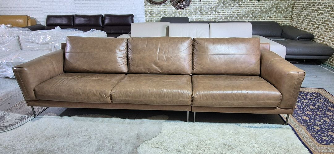 까사미아 4인 천연가죽 소파쇼파 서울경기(근거리)무료배송--1