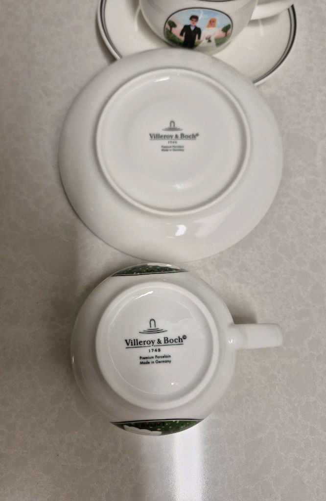 빌레로이앤보흐 웨딩 티잔 찻잔 2조일괄--2