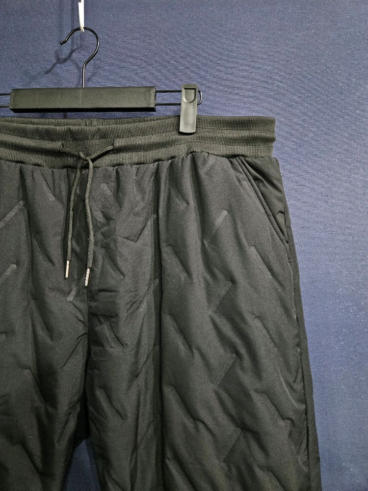 퀼팅 블랙 남성 허리 36~38 보아털 패딩 조거팬츠--2