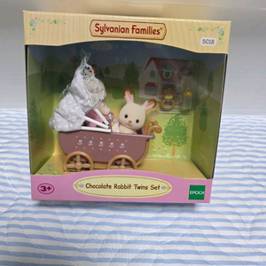 실바니안패밀리 5018 초콜릿토끼 쌍둥이와 유모차 이미지