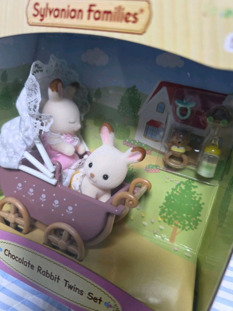실바니안패밀리 5018 초콜릿토끼 쌍둥이와 유모차 이미지